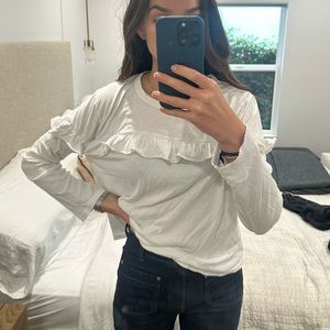 the great ruffle t shirt w long sleeves